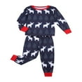 thumbnail image 4 of Ensemble de Pyjamas de Noël pour la Famille, Imprimé Cartoon Elk, Haut à Manches Longues à Col Ras du Cou + Pantalon Long Élastique, 4 of 8