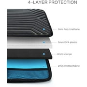 DOMISO 17 Inch Shockproof Waterproof Laptop Sleeve with Handle Lightweight Soft EVA Tablet Protective Case Bag