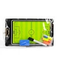 thumbnail image 3 of El tablero de estrategia de fútbol del entrenador de fútbol de cuero artificial del portapapeles del entrenador de fútbol está equipado con piezas de ajedrez y rotuladores., 3 of 6