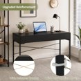 thumbnail image 5 of 44" Industrial Computer Desk with 2-Drawer, Study Writing Desk with Steel Frame for Home Office,Black, 5 of 9