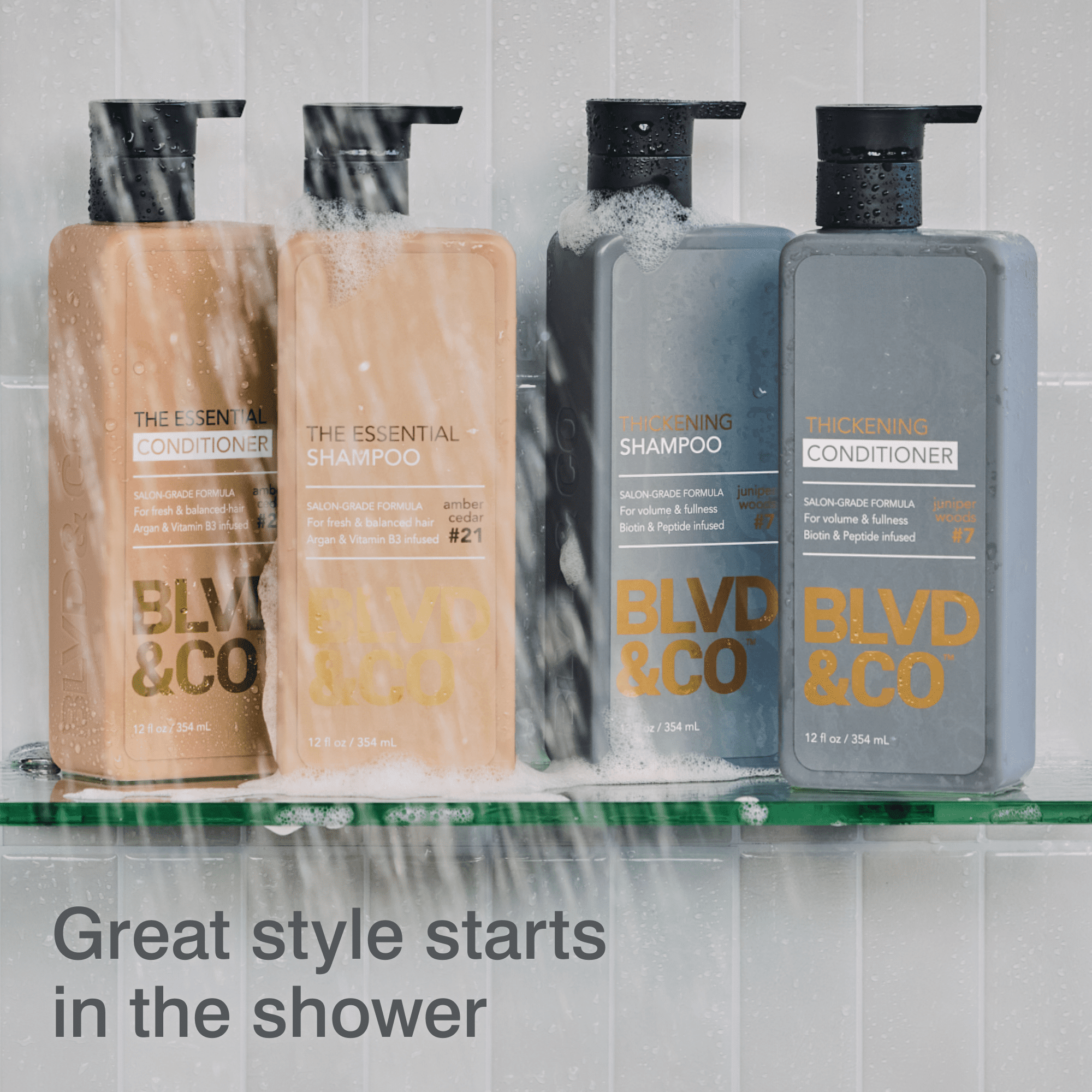 BLVD & CO Men's Sulfate-Free Daily Conditioner with Argan Oil and Vitamin B3