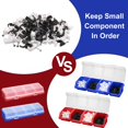 thumbnail image 6 of Uxcell 2pcs Screw Organizer Box Plastic Hardware Toolbox with Locks & Compartments for Nails Nuts, 6 of 7