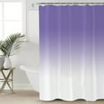thumbnail image 5 of Minimalist Purple Shower Curtain, 72" x 72", and White Gradient Waterproof Bathroom Curtain Washable Shower Curtain Set with 12 Hooks, 5 of 6