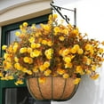 thumbnail image 5 of 10 Bundles Artificial Fall Flowers for Outdoors Fake Plants - Faux Outside Greenery Boxwood No Fade Plastic Shrubs Decor Farmhouse Home Garden Thanksgiving (Fall Red), 5 of 5