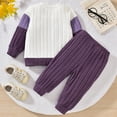 thumbnail image 5 of NAFUU Baby Boy Fall Winter Clothes Knit Striped Long Sleeve Sweater And Pants Two Piece Set Boys Outfits Sets Comfortable Casual Wear Party Fashion Suit 12-18 Months, 5 of 9