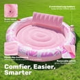 thumbnail image 3 of SLOOSH Inflatable Tanning Pool Lounger Float for Adults, 72" x 65" Large Suntan Tub Pool Floats Tanning Bed Blow up Pool Raft Lounge Floatie for Lake, Outdoor, Backyard, Swimming Pool, 3 of 9