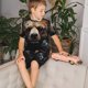 thumbnail image 4 of Balery Urban Bear With Headphones Conjunto de Pijama Infantil de Manga Corta con Estampado – Ropa de Dormir de Algodón Suave-X-Large, 4 of 6