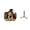 C, variant on Ailezt Halloween Decor Halloween Flat Wooden Ornament Reading Tabletop Book‑Loving Figurine With Stand For Shelf Mantel Party Decoration
