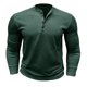 thumbnail image 1 of Camiseta de manga larga con botones y color liso para hombre, para otoño, mezcla de poliéster, cómoda e informal, varias tallas disponibles., 1 of 6