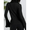 thumbnail image 4 of Womens Bell Long Sleeve Tops Going Out Knitted Pullover Sweater 2025 Fall Fashion Lightweight Winter Shirts, 4 of 5