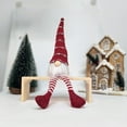 thumbnail image 5 of Christmas Gnomes Plush Decorations Plush Gnome with Red Knit Coat Soft Holiday Decor for Mantel Tabletop Shelf Office Home Christmas Party Gift, 5 of 6