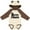 Natural & Brown w Ears, variant on Inktastic Birthday Pirate Party Boys Long Sleeve Baby Bodysuit