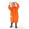 thumbnail image 5 of Zanarzt Rain Coats for Girls Toddler Raincoat Kids Boys Girls One Piece Hoodie Windproof Coverall Baby Rain Jackets Orange,L, 5 of 8