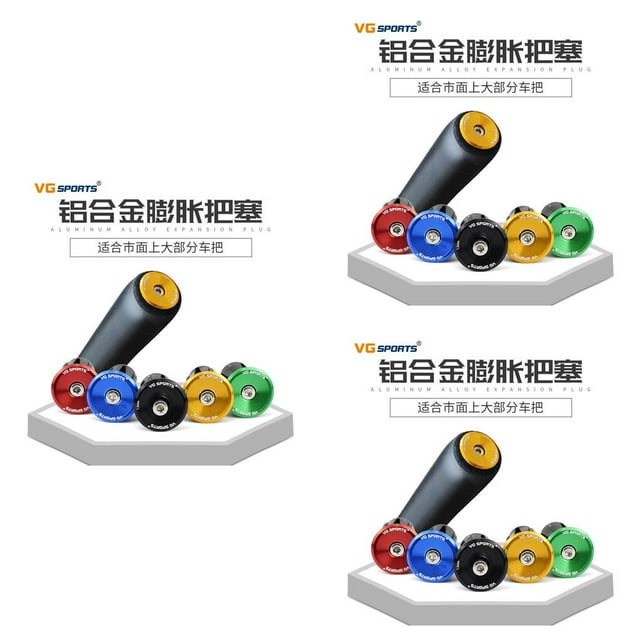 serony Aluminum Alloy Bike Handlebar Grip Exquisite Craft Universal Fit Easy Installation Non-deforming Green 3Set