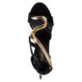 thumbnail image 4 of Qupid Glee-37 Nubuck Curved Metallic Plating Strappy Open Toe Stiletto Heel Sand, 4 of 6