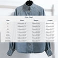 thumbnail image 3 of QATAINLAV Stand Collar Denim Jacket for Women Dressy Raglan Long Sleeve Casual Outerwear Button Down Loose Fit Tops with Pockets Blue XXXL, 3 of 9