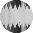 thumbnail image 1 of Ahgly Company Indoor Round Abstract Gray Contemporary Area Rugs, 3' Round, 1 of 1