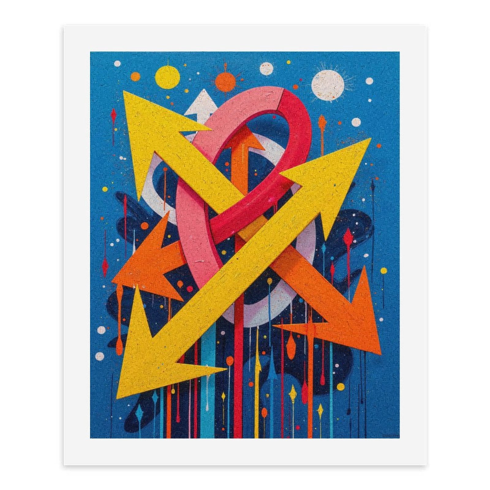 Paint By Numbers Kit for Adults Beginner - DIY Arrows Colorful Abstract Art Design Canvas Painting Kits for Adults, Frameless Paint By Number for Adults for Home Wall Decor 16x20 Inch