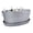 Farmhouse Gray, variant on BREKX Aspen Oval Hammered and Smooth Beverage Tub with Tray, Rust Proof