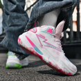 thumbnail image 7 of Bolognifi Men's Basketball Shoes High-Top Volleyball Non-Slip Lightweight Indoor Outdoor Sport Sneakers Fans - GREENPINK_4, 7 of 7
