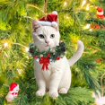 thumbnail image 3 of Uuiauoio Cat Christmas Ornaments, Acrylic Holiday Pendants with Hanging Loop, Cute Kitty Style Tree Decorations for Home, Festive Party Supplies, Animal Themed Holiday Gifts for Cat Lovers, 3 of 6
