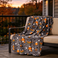 thumbnail image 4 of Halloween Plush Throw Blanket, Velvet Soft Oversized Fall Blanket with Cute Cartoon Character Design, Cozy Warm Lightweight Blanket for Sofa, Bed and Home Seasonal Decor, 4 of 5