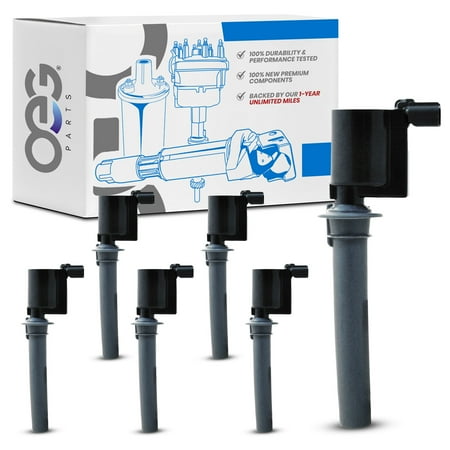 OEG Parts New Pack of 6 Ignition Coils Replacement For Ford Taurus 3.0L 2005; Replacement For Mazda MPV 3.0L 2002-2006, 6 3.0L 2003-2008 2M2E12A366AC AJ5118100A AJ5118100 601003 420008 2M2Z12029AC