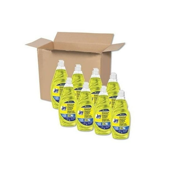 Dish Soap Liquid Detergent - Lemon Scent, 38 oz Bottle, Yellow - Pack of 8