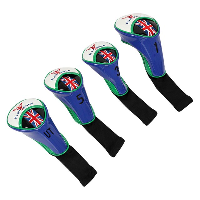 pitrice 4pcs Long Cou Club Couvre-Chef Coin Fer Protéger Couvre-Chef Blanc Vert