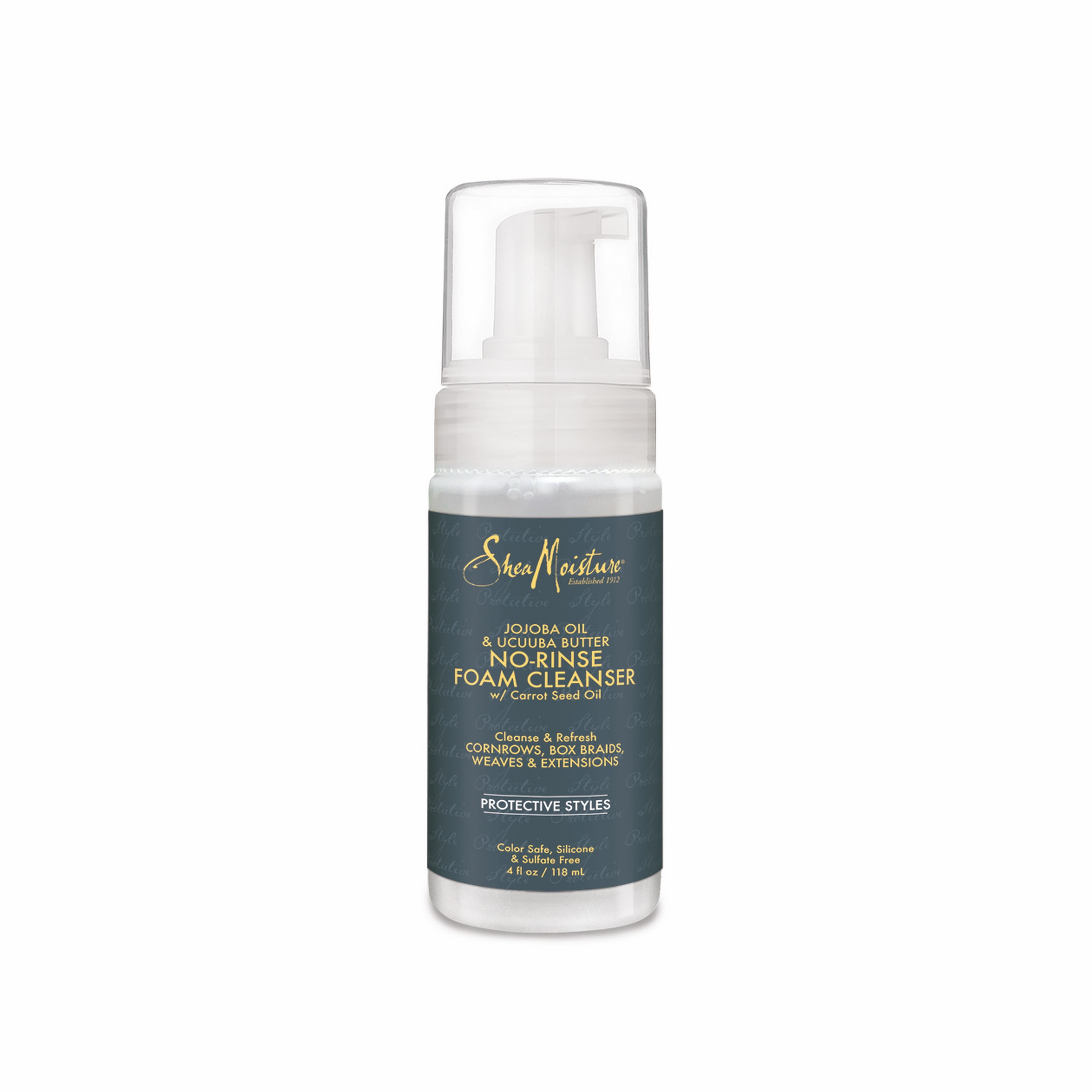 SheaMoisture Jojoba Oil & Ucuuba Butter NoRinse Foam Cleanser, 4 fl oz