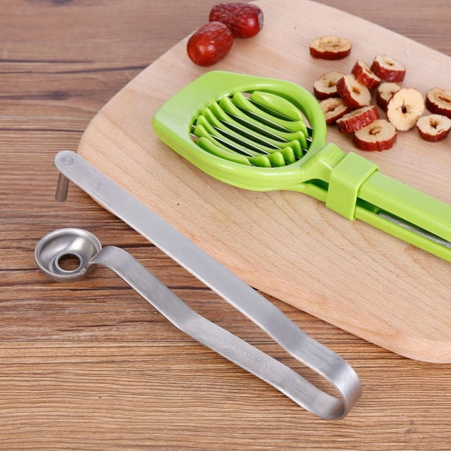 Herramienta para descorazonar vegetales, 2 piezas de acero inoxidable para frutas y verduras, descorazonador de pimientos, descorazonador y deshuesador de tomate, descorazonador de cerezas,