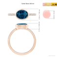 thumbnail image 5 of ANGARA Natural Oval 1.5 ct London Blue Topaz and Diamond Ring in 14K Rose Gold for Women (Size-8x6mm) | November Birthstone, Anniversary, Jewelry Gift for Women | Natural London Blue Topaz Ring, 5 of 10
