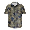 thumbnail image 5 of Men's Shirt Button Down Shirt Floral Print Short Sleeved Lapel Summer Beach Casual Shirt, 5 of 5
