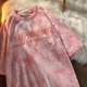 thumbnail image 3 of Camiseta de manga corta con letras bordadas y teñido anudado para mujer, camisetas de gran tamaño de verano 2024, camisetas con cuello redondo, ropa de calle de hip hop para mujer, 3 of 5
