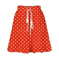 thumbnail image 6 of Bovxnpu Plus Size Skirts For Women, Women's Stretchy Flared Casual Mini Skirt, Women's Summer Beach Polka Printing Lace Drawstring Tie Adjustable Skirt XL, 6 of 7