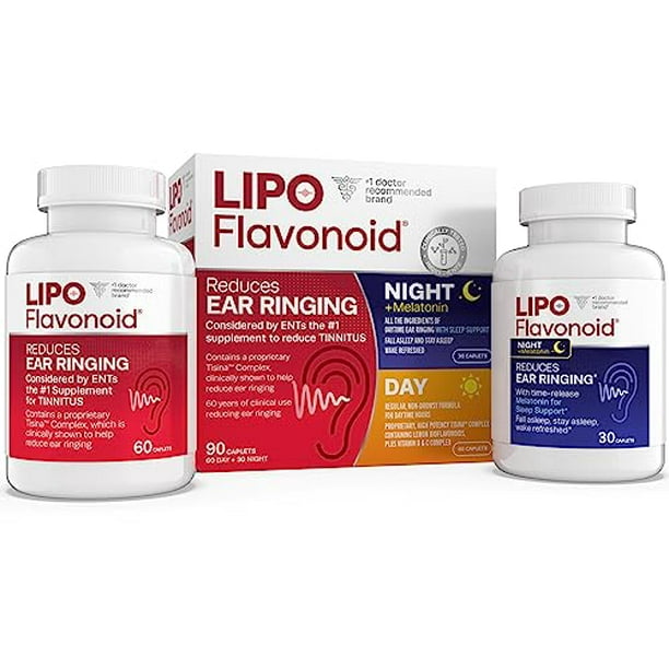 Lipo Flavonoid Day & Night Combo Kit, Tinnitus Relief for Ringing Ears