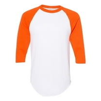 Augusta Sportswear Men's Standard Baseball Jersey, White/Orange, Medium