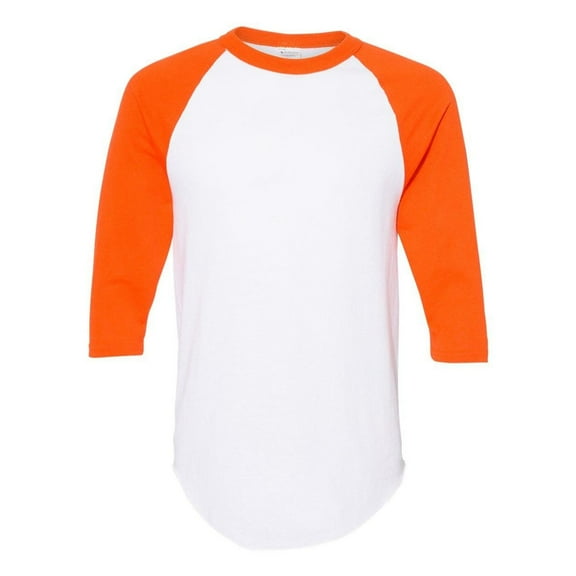 Augusta Sportswear Men's Standard Baseball Jersey, White/Orange, Medium
