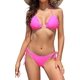 thumbnail image 1 of Bikini de triángulo para Mujer Halter Trajes de baño de Dos Piezas Rosa neón-C XL Rosa neón-C XL Xishao ropa, 1 of 2