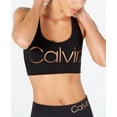 thumbnail image 2 of Calvin Klein Womens Metallic-Logo Cross-Back Mid-Impact Sports Bra,Copper,2XL, 2 of 2
