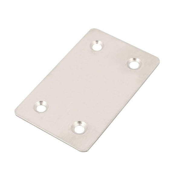 Metal Rectangle 4 Holes Flat Mending Repair Plate Bracket Fastener Connector
