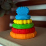 Baby Einstein Stack & Teethe Multi-Textured Easy-to-Grasp 5 -Piece Teether Toy Set، Ages 3 Months +