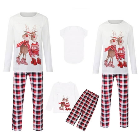 

Tfalo Christmas Pajamas For Family New Cute Fashion Parent-Child Suit Two-Piece Printed Home Wear Pajamas Mom