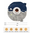 thumbnail image 6 of 15 Inch Round Placemats Set of 6, Navy Blue Striped Non Slip Heat Insulation PP Table Mats, Farmhouse Stripes Modern Abstract Art Washable Place Mats for Kitchen Dining Party Table Decor, 6 of 7