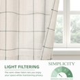 thumbnail image 4 of DriftAway Kitchen Curtains Striped Tier Linen Short Curtains Windowpane Plaid Cafe 24 Inch Length for Living Room Bathroom Chris Farmhouse Rustic Rod Pocket 2 Panels Loden Green, 4 of 8