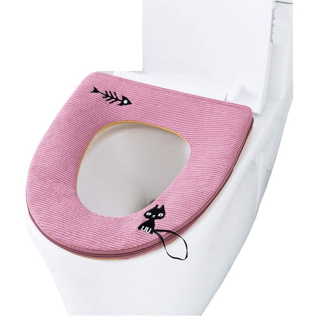 2 Piezas Funda para Asiento de Inodoro, Alfombrilla para Asiento de Inodoro, Asiento de Inodoro cálido, Fundas para Asiento de Inodoro, Funda para Asiento de Inodoro, Funda para Asiento de Inodoro,