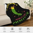 thumbnail image 4 of Dill Pickles Blanket Pickle Gifts for Women Girls Boys 50"X 40", Soft Flannel Cozy Warm Lap Throw Blanket for Kids Adults, Funny Pickle Blanket Quilt for Pickle Lovers Couch Bed, 4 of 4