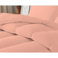 thumbnail image 5 of D.N.G. BEDDINGS 5 Piece Luxury Straight Line Pattern Comforter Set, Premium Super Soft, 800 Thread Count, 100% Egyptian Cotton, Oversized Super King Size Peach Solid Color, 5 of 6