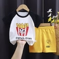 thumbnail image 2 of TOWED22 Toddler Girl Boys Kids Shorts Set Clothes 2pcs Summer Graphic Short Sleeve Round Neck Tee Shirt Pull on Shorts(Black,18-24 M), 2 of 4
