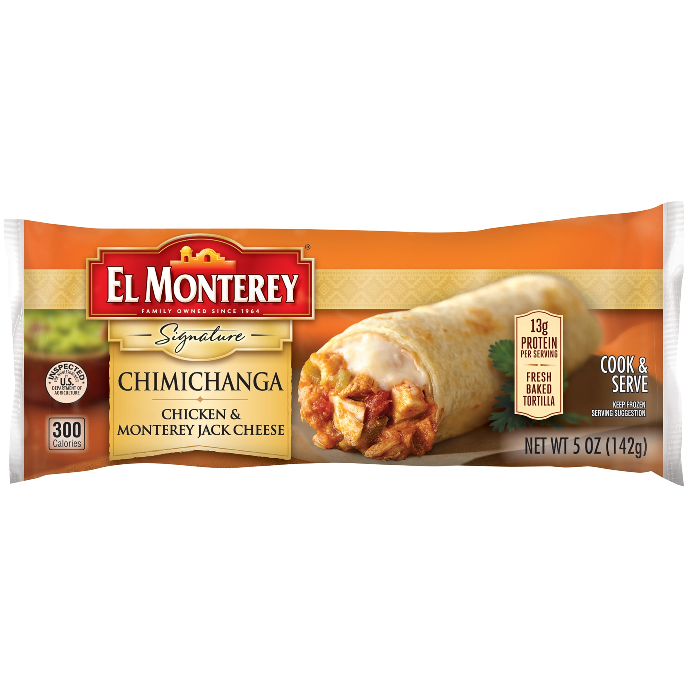 El Monterey® Signature Chicken & Monterey Jack Cheese Chimichanga 5 oz. Bag